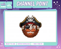 twitch channel point or emote : pirate | Twitch Emote Design | Discord | Youtube | gaming | streamer EMOTICSTD