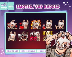 Twitch emotes | dead by daylight | huntress dbd | discord | for streaming and gaming EMOTICSTD